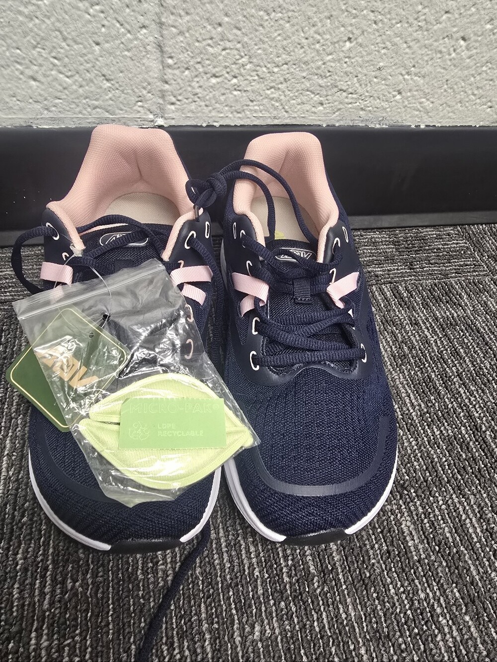 Women’s Navy and Light Pink Athletic Sneakers